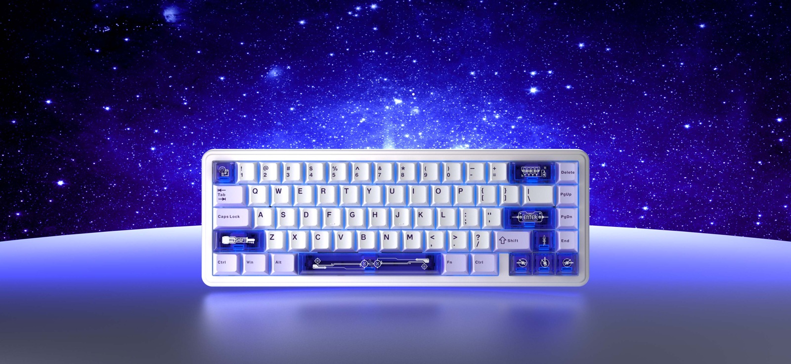狼蛛KING68键盘、NDIY KY87键盘、开石E耳机、咪帅M30耳机（以上数量未明示）；随机键帽2套