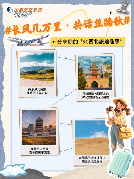 山航经济舱往返机票 ×2套、飞机模型 ×5份