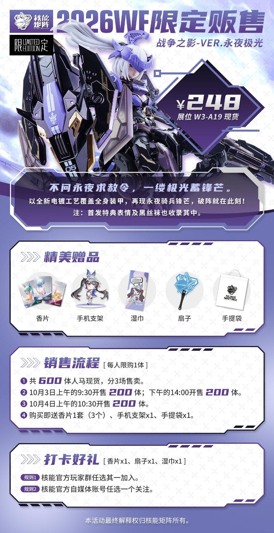 战争之影 Ver.永夜极光模型，每人1盒，共2名