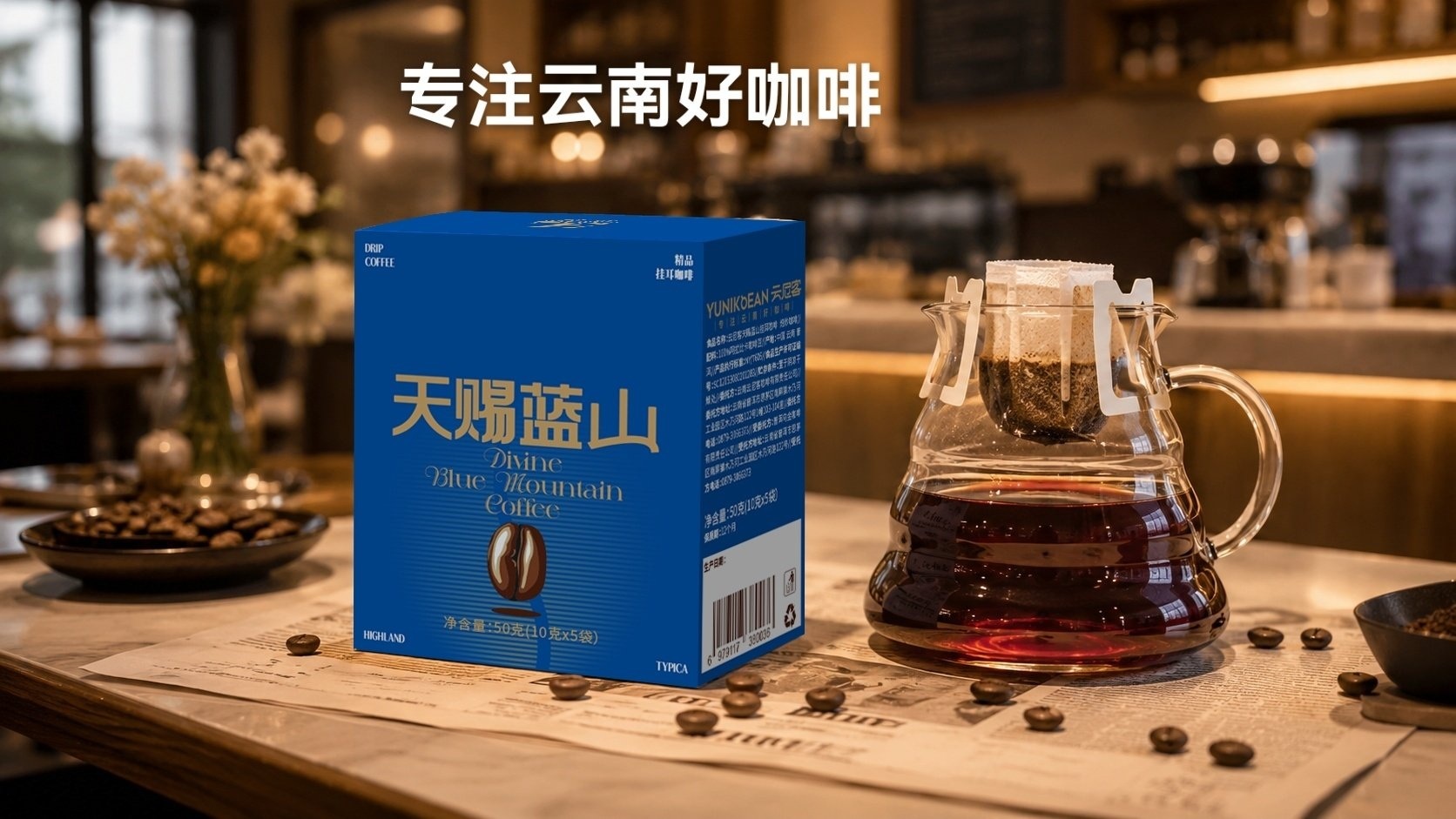 陆禄·乌金咖啡挂耳(天赐蓝山)2盒